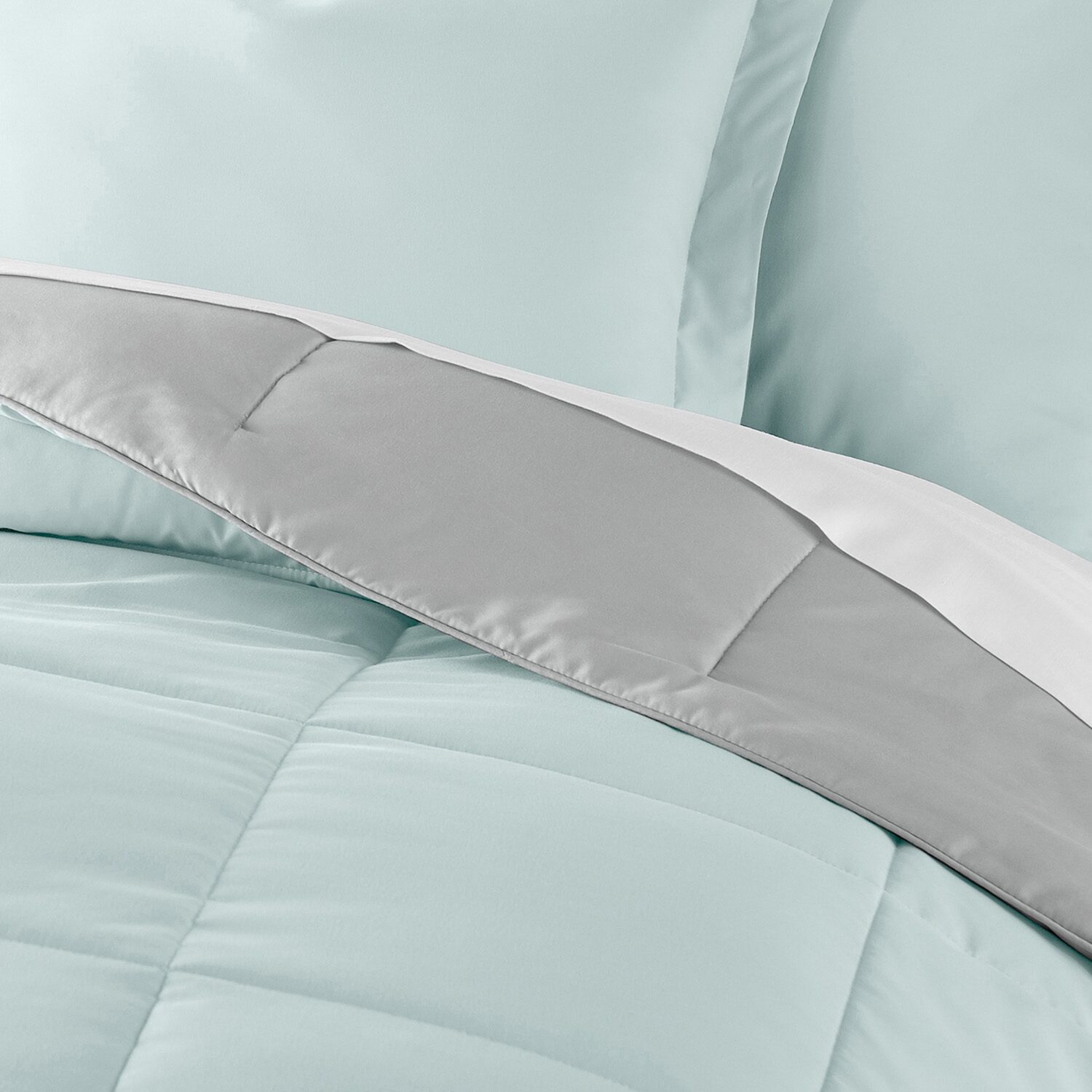 Casual Comfort Solid Reversible Lightweight Down Alternative Comforter Set