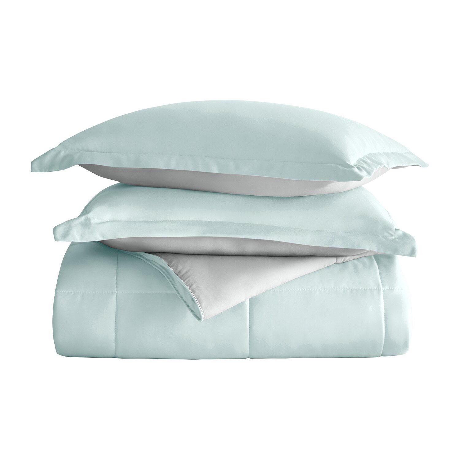 Casual Comfort Solid Reversible Lightweight Down Alternative Comforter Set