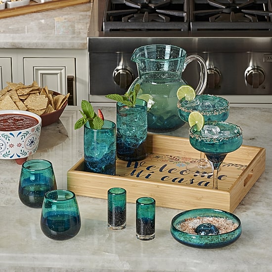 Mesa Mia Chapala Blue Ombre 4-pc. Tumbler Glass Set