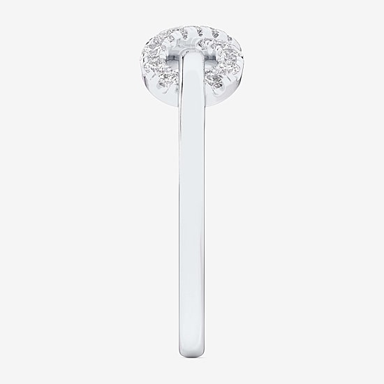 (G-H / Si1-Si2) Womens 1/4 CT. T.W. Lab Grown White Diamond 10K Gold Infinity Bypass  Cocktail Ring