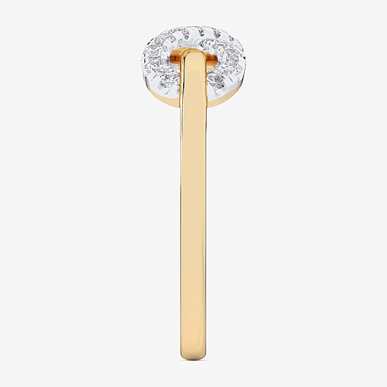 (G-H / Si1-Si2) Womens 1/4 CT. T.W. Lab Grown White Diamond 10K Gold Infinity Bypass  Cocktail Ring