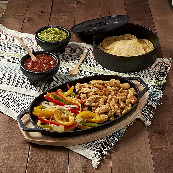 Infuse Cast Iron 8-pc. Fajita Set
