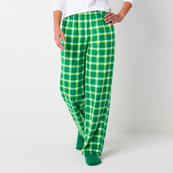 Sleep Chic Womens Fleece Pajama Pants with Socks
