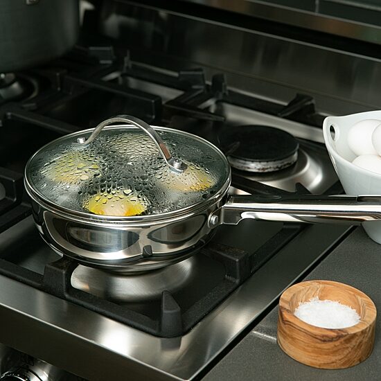 Design Imports Stainless Steel 4- Egg Poacher Set
