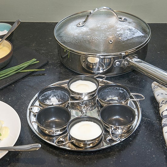 Design Imports Stainless Steel 6- Egg Poacher Set