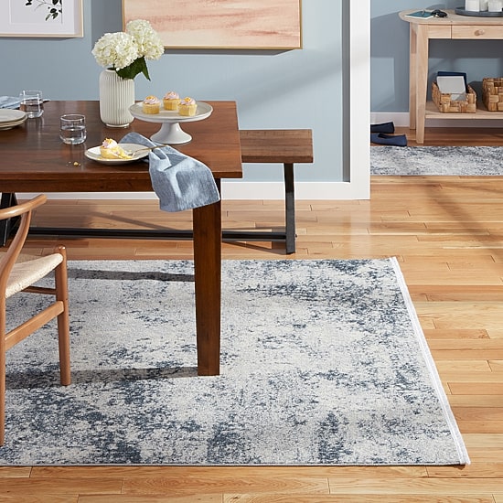 Town And Country Rein Pattern Washable Indoor Rectangular Area Rug