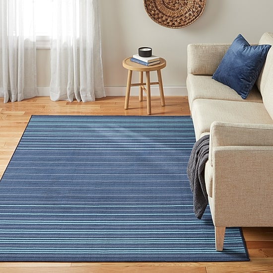 Town And Country Layne Stripe Washable Indoor Rectangular Area Rug