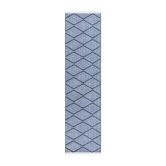 Town And Country Rein Diamond Washable 12" X 84" Indoor Rectangular Runner