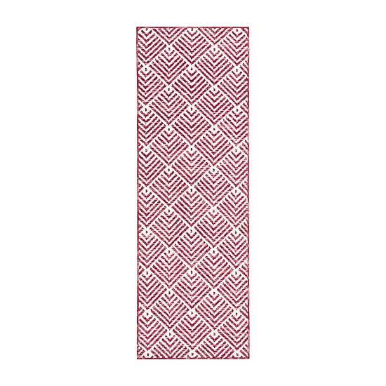 Town And Country Walker Geometric Washable 24" X 72" Indoor Rectangular Runner