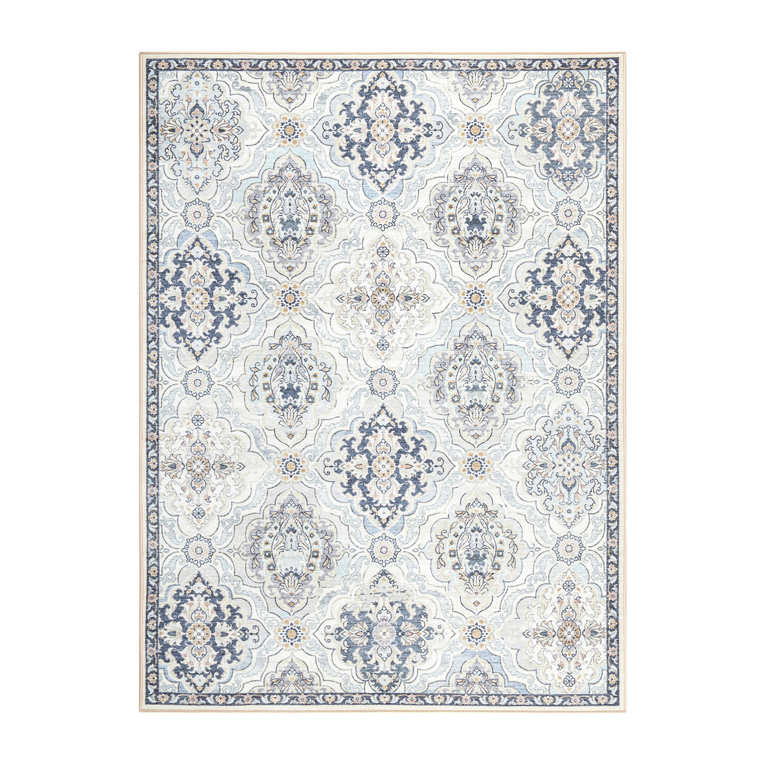 Town And Country Avani Floral Washable Indoor Rectangular Area Rug