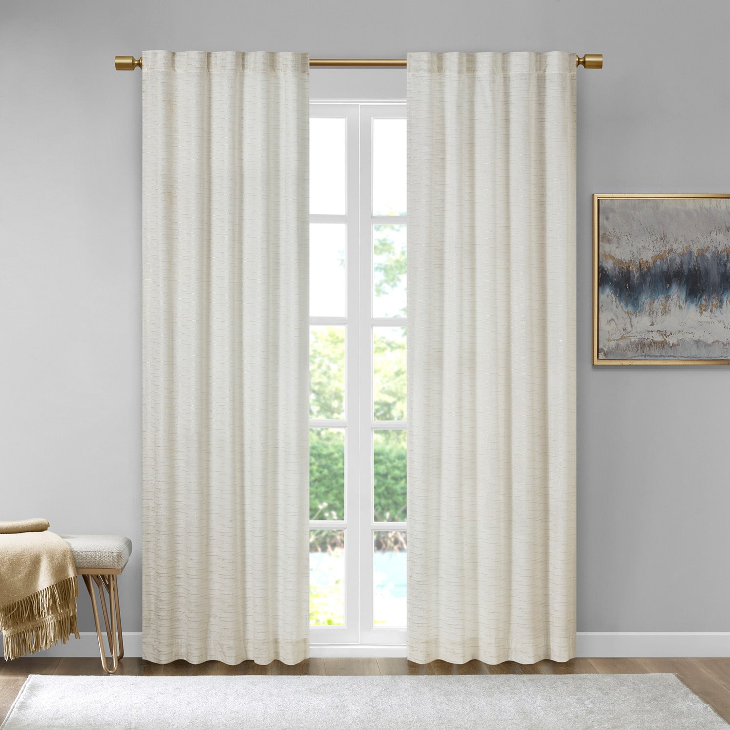 510 Design Garett Rod Pocket Back Tab Light-Filtering Set of 2 Curtain Panel