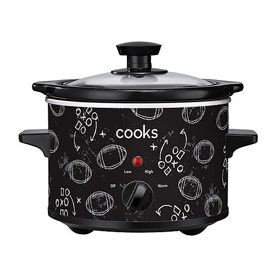 Cooks 1.5-Quart Football Print Slow Cooker