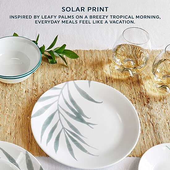 Corelle Solar Print 12-pc. Glass Dinnerware Set