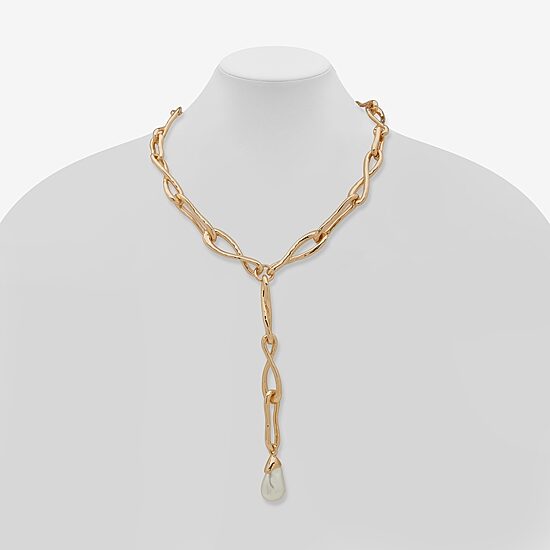 Worthington Gold Tone Womens 18 Inch Y Necklace