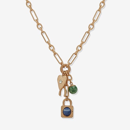 A.N.A Gold Tone Womens 30 Inch Strand Necklace