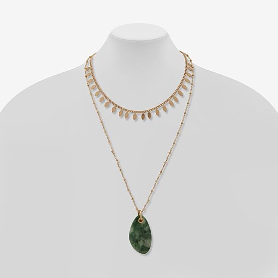 A.N.A Gold Tone Womens 18 Inch Strand Necklace