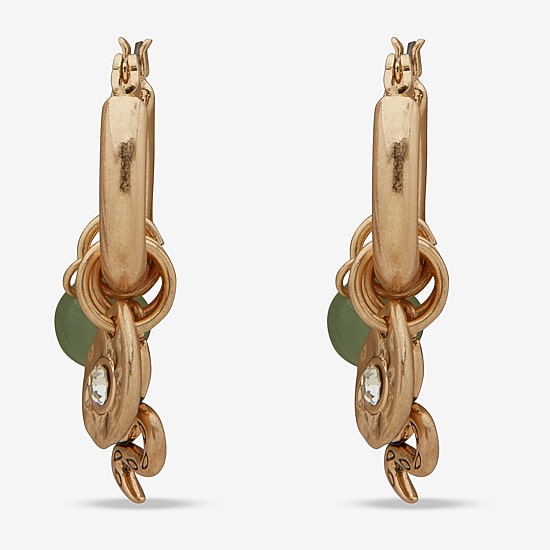 A.N.A Gold Tone Womens 33mm Hoop Earrings