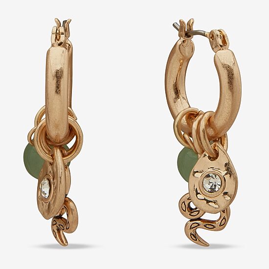 A.N.A Gold Tone Womens 33mm Hoop Earrings