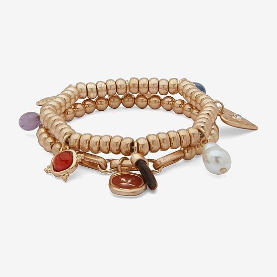 A.N.A Gold Tone Womens 2-pc. Bracelet Set