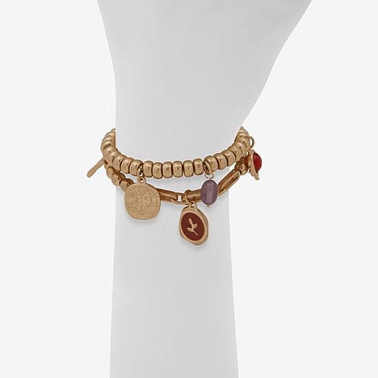 A.N.A Gold Tone Womens 2-pc. Bracelet Set