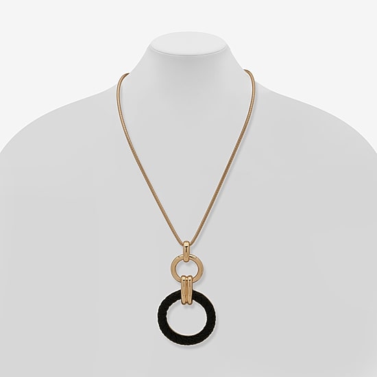 Worthington Gold Tone Womens 34 Inch Pendant Necklace