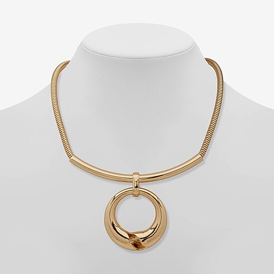 Worthington Gold Tone Womens 17 Inch Pendant Necklace