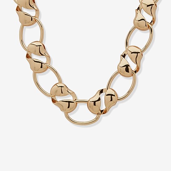 Worthington Gold Tone Womens 17 Inch Collar Necklace