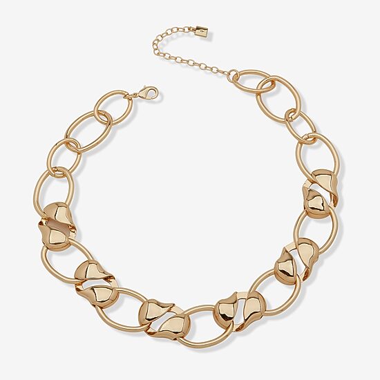 Worthington Gold Tone Womens 17 Inch Collar Necklace
