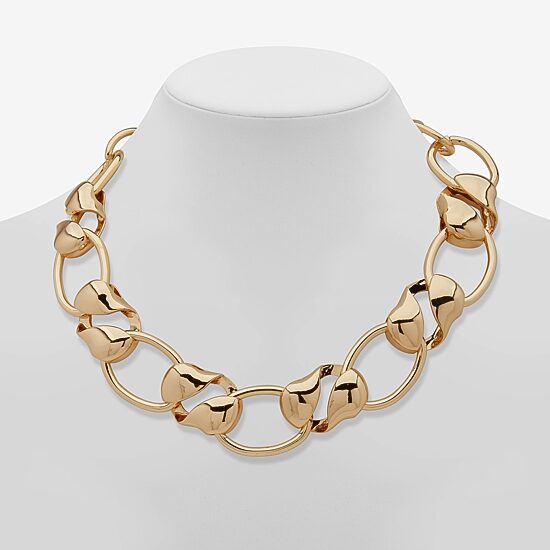 Worthington Gold Tone Womens 17 Inch Collar Necklace
