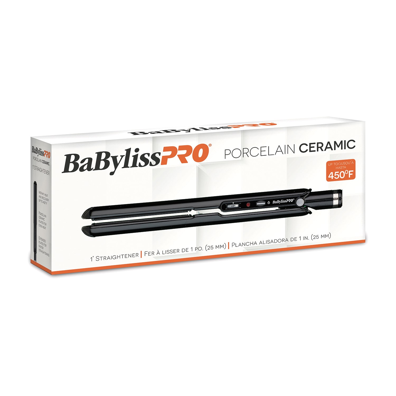 BaBylissPRO® Porcelain Ceramic 1" Straightening Iron