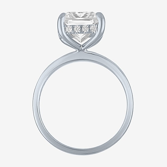 Bridal Addiction (E-F / Vs1-Vs2) Womens 4 1/7 Ct. T.W. Lab Grown White Diamond 14K Gold Rectangular Solitaire Engagement Ring