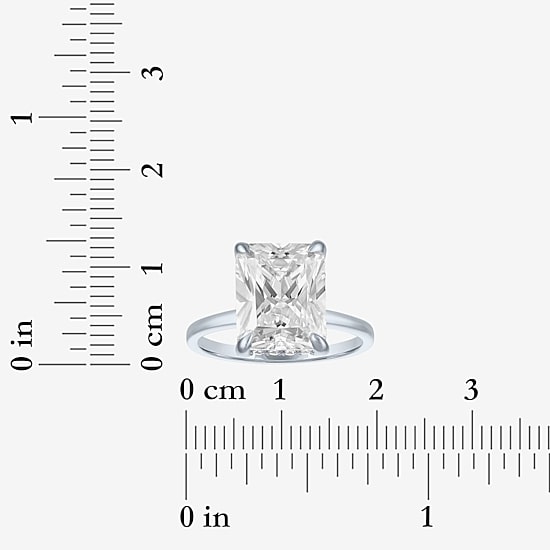 Bridal Addiction (E-F / Vs1-Vs2) Womens 4 1/7 Ct. T.W. Lab Grown White Diamond 14K Gold Rectangular Solitaire Engagement Ring