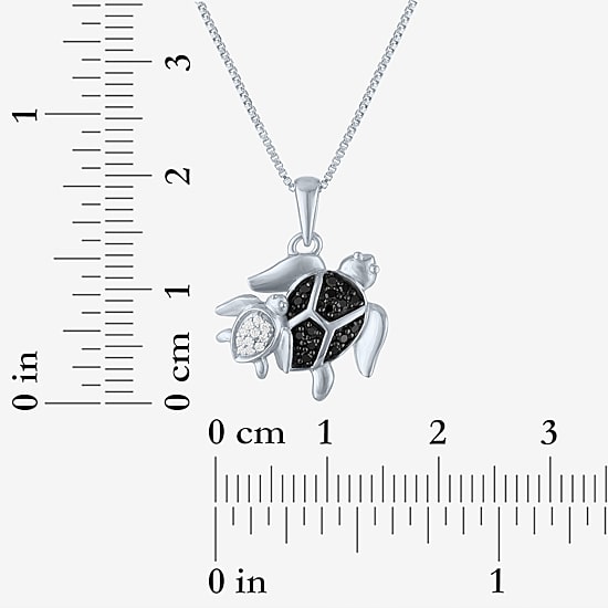 Turtles (Gh/Si2 I1) Womens 1/10 CT. T.W. Lab Grown Diamond Sterling Silver 18 Inch Pendant Necklace