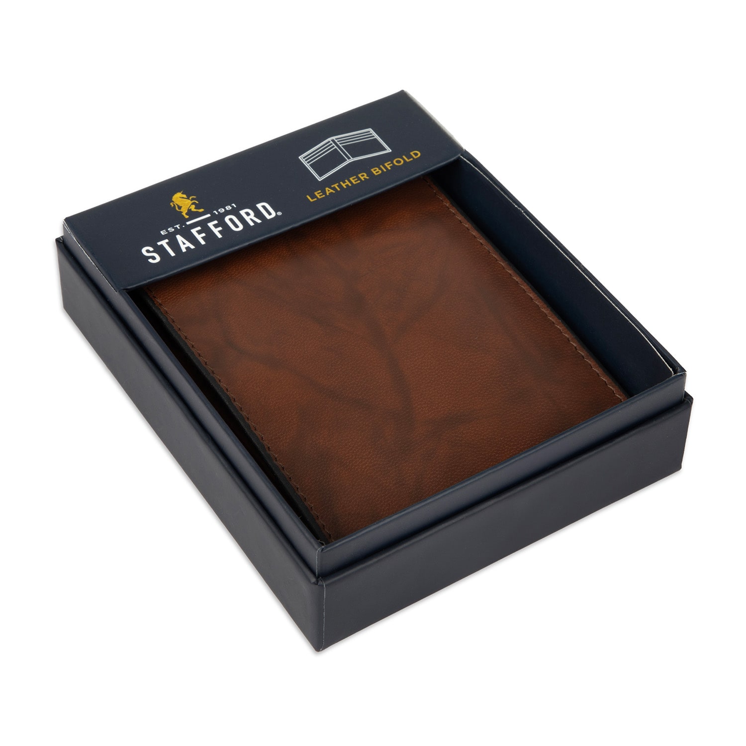 Stafford Mens Extra Capacity Personalized Rfid Blocking Bifold Wallet
