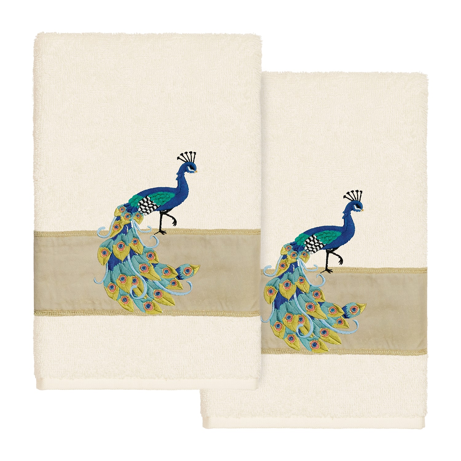 Linum Home Textiles Penelope 2-pc. Embellished Hand Towel