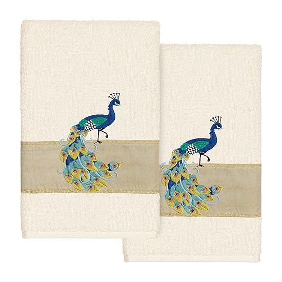 Linum Home Textiles Penelope 2-pc. Embellished Hand Towel