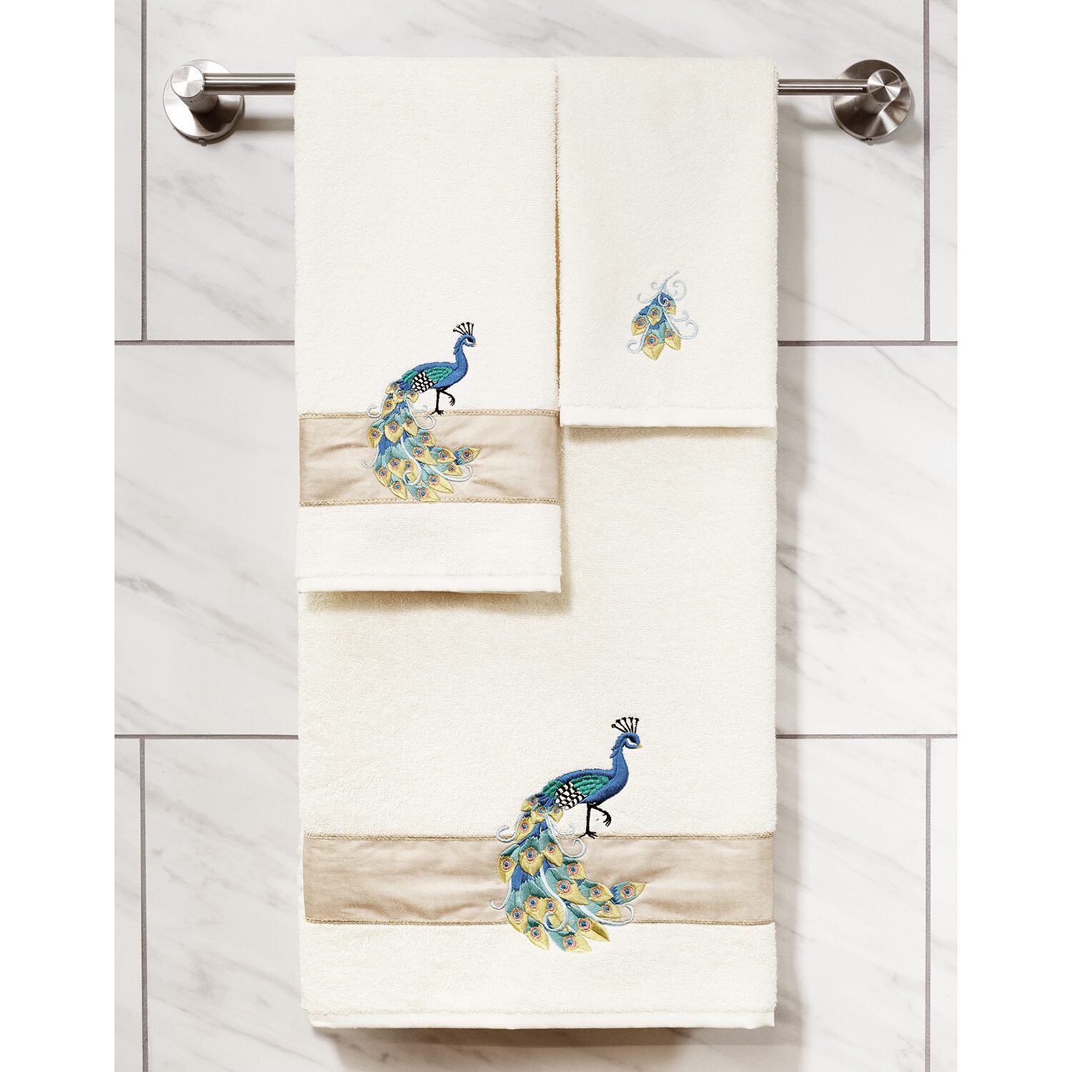 Linum Home Textiles Penelope 2-pc. Embellished Hand Towel