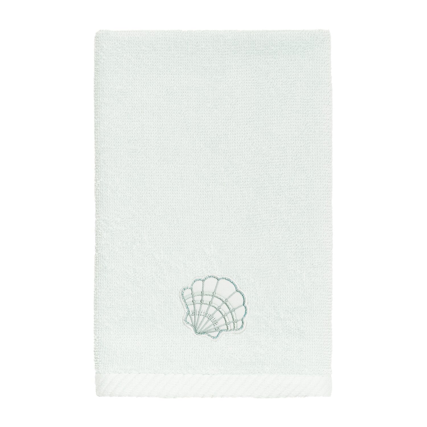 Linum Home Textiles Shell Row 2-pc. Embellished Fingertip Towel