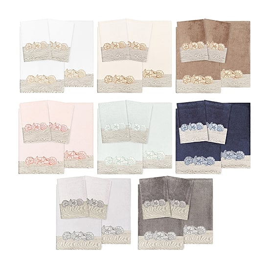 Linum Home Textiles Shell Row 4-pc. Bath Towel Set