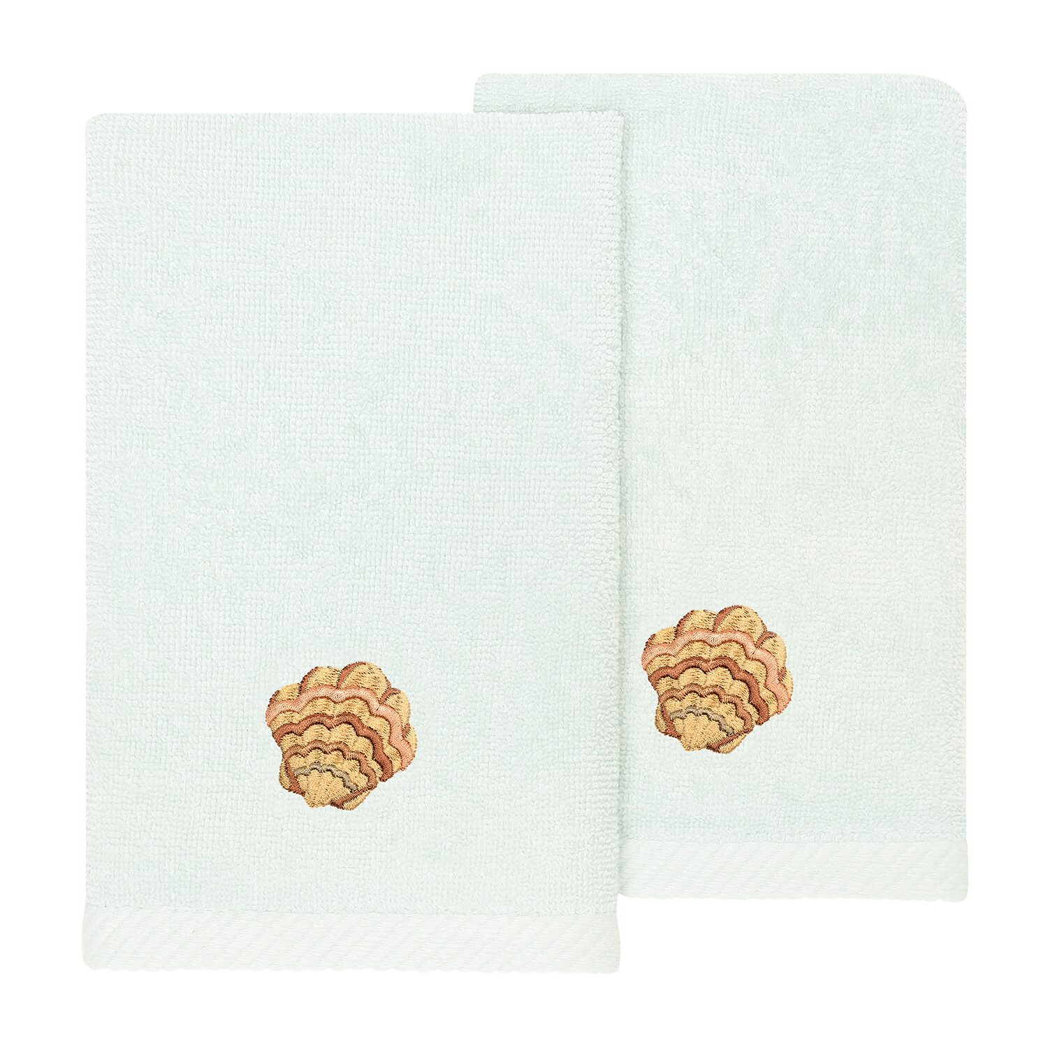 Linum Home Textiles Aaron 2-pc. Embellished Fingertip Towel