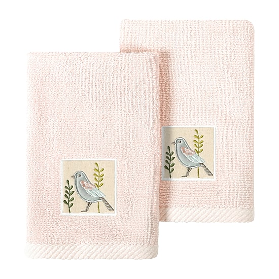 Linum Home Textiles Belinda 2-pc. Embellished Fingertip Towel