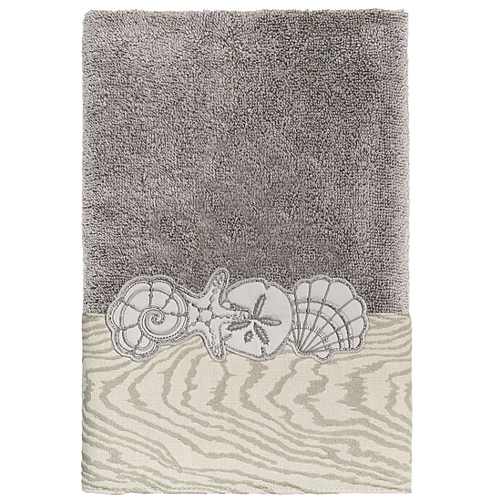 Linum Home Textiles Shell Row 2-pc. Embellished Hand Towel