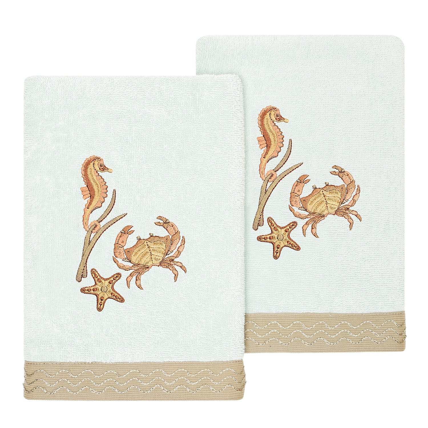 Linum Home Textiles Aaron 2-pc. Embellished Hand Towel