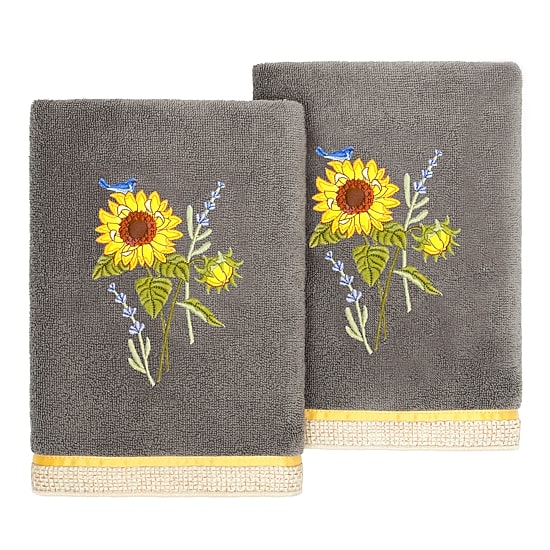 Linum Home Textiles Girasol 2-pc. Embellished Hand Towel