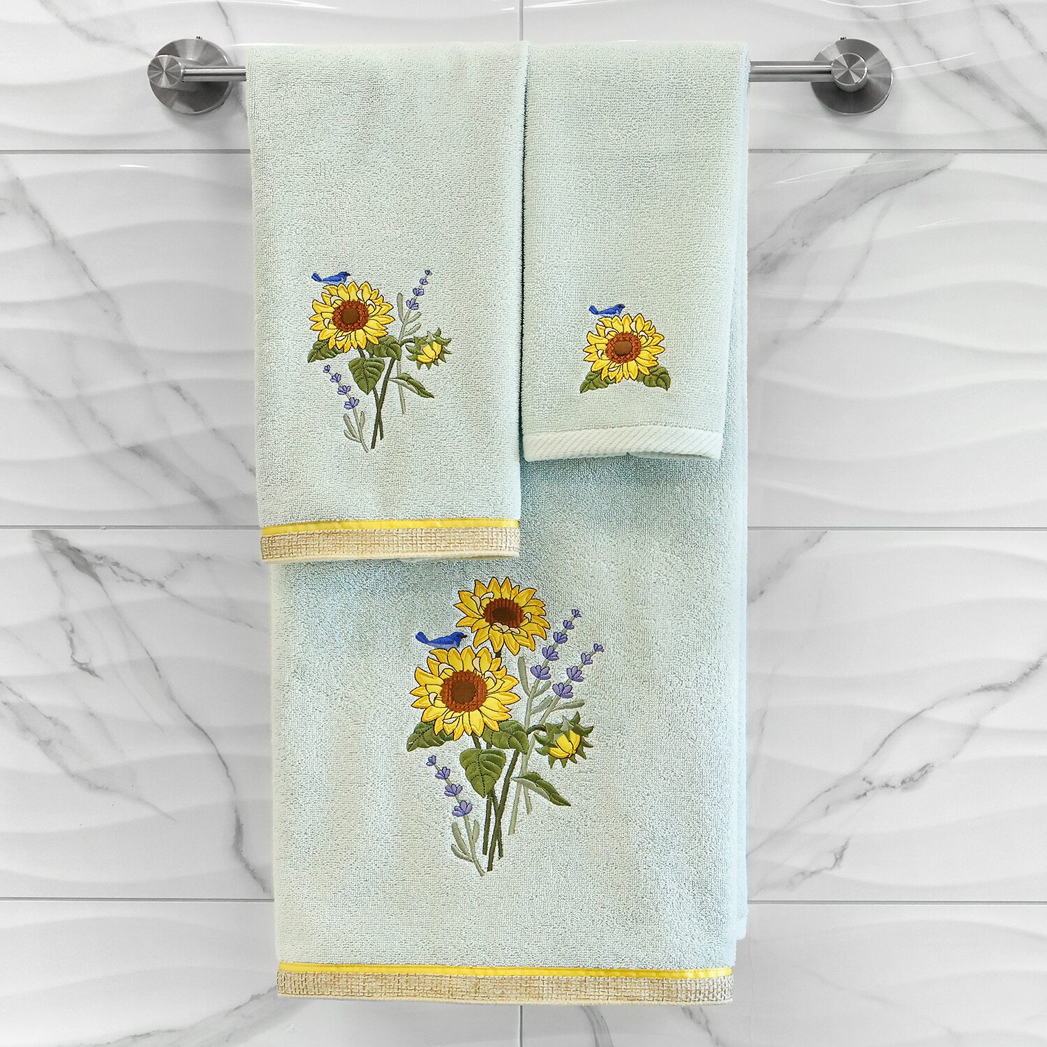 Linum Home Textiles Girasol 2-pc. Embellished Hand Towel