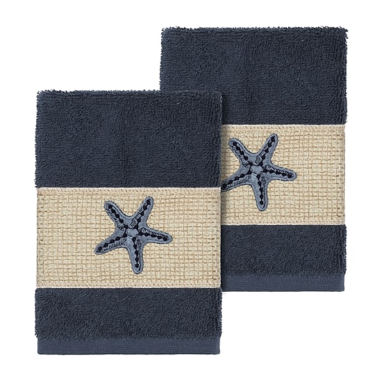 Linum Home Textiles Lydia 2-pc. Embellished Washcloth