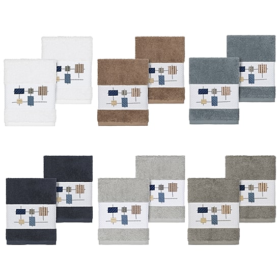Linum Home Textiles Khloe 2-pc. Embellished Washcloth