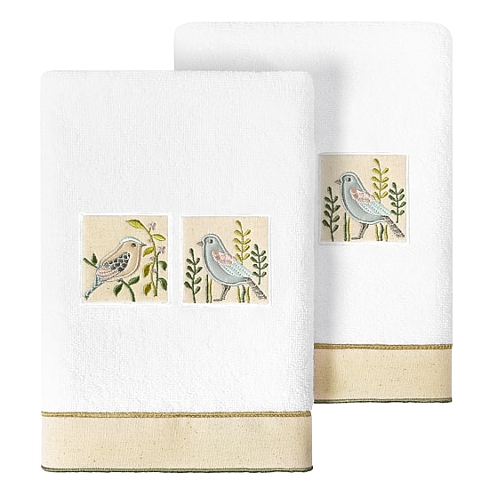 Linum Home Textiles Belinda 2-pc. Embellished Hand Towel