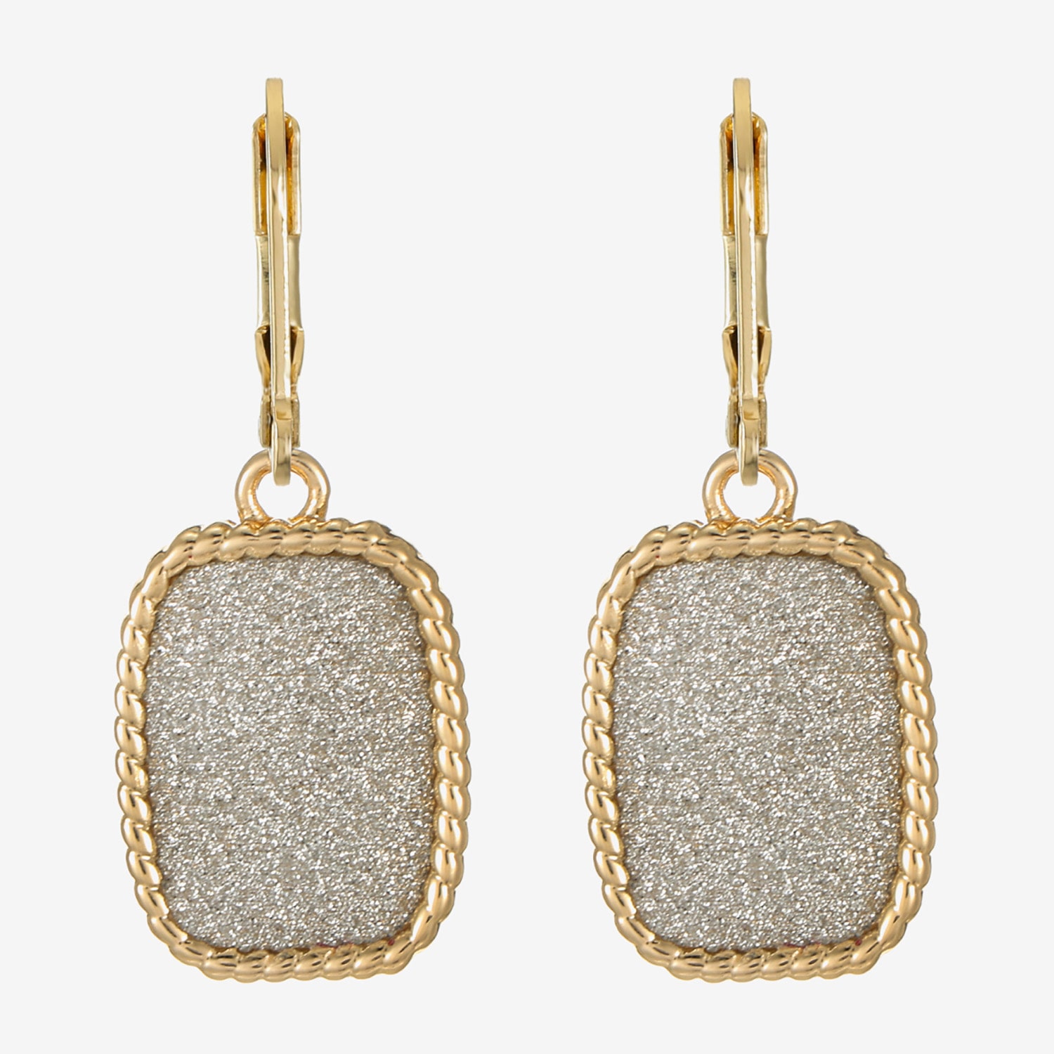 Monet Jewelry Rope Twist Womens Rectangular Drop Earrings