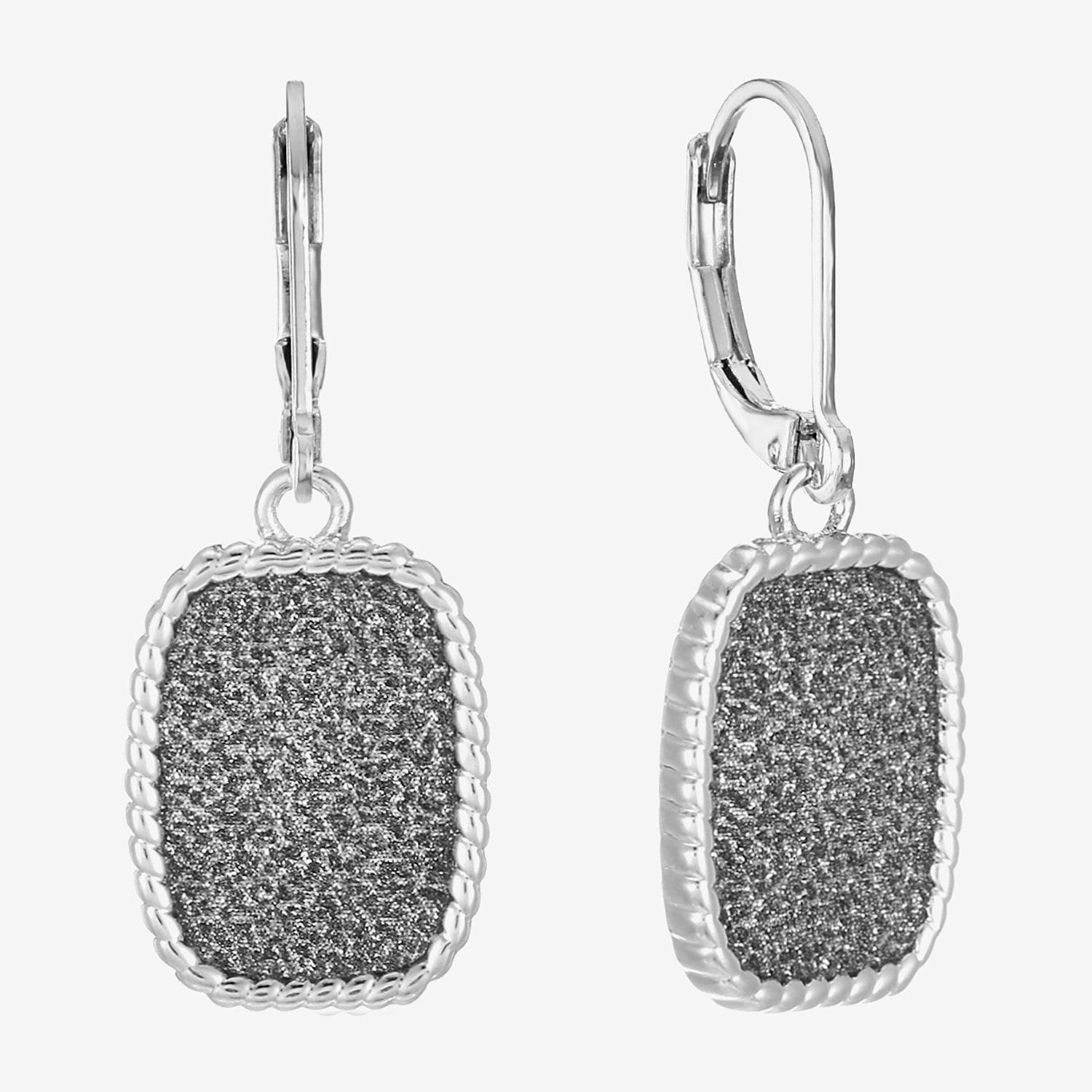 Monet Jewelry Rope Twist Womens Rectangular Drop Earrings